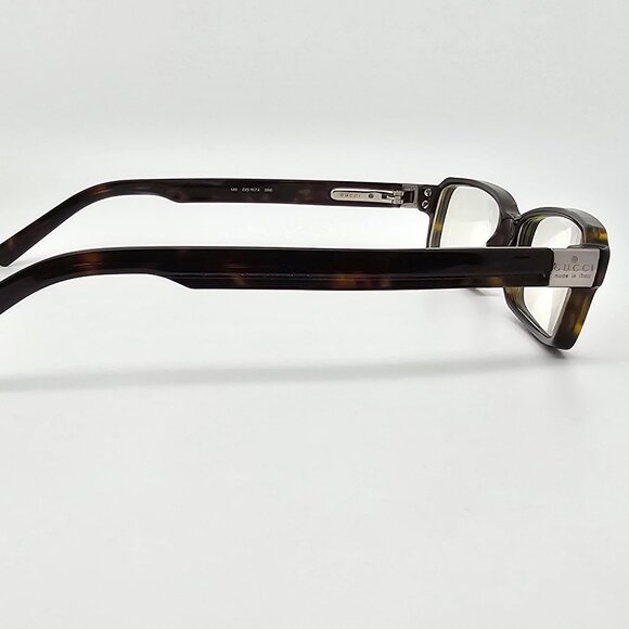 Gucci GG1574 086 Olive Amber Rectangular Eyeglasses Frame w Case Italy 53-15-140 - Picture 6 of 15